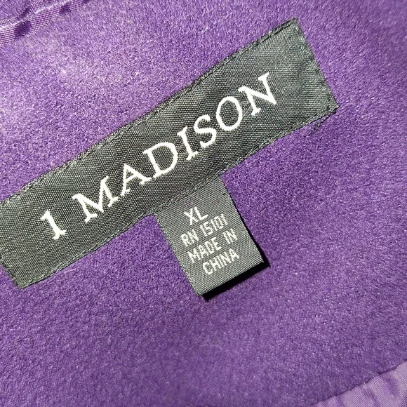 1 Madison Purple Peacoat Coat W/ Detachable Hood / XL - Picture 8 of 10